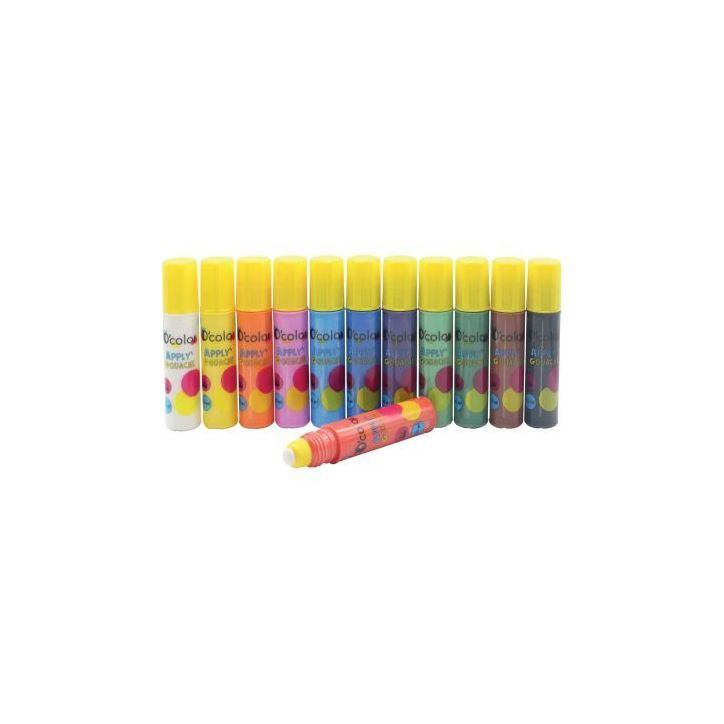 Lot de 12 tampons mousse gouache coloris assortis 2301