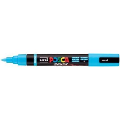 Achetez Marqueur Posca pointe moyenne Brush bleu clair PC5BR BC POSCA UNIBALL pas cher sur Ma Rentrî.