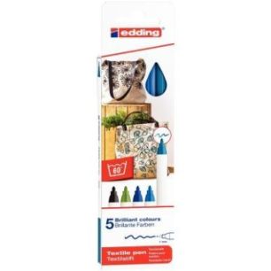 Boîte de 5 marqueurs textile E-4600 froides 4-4600-5099 EDDING