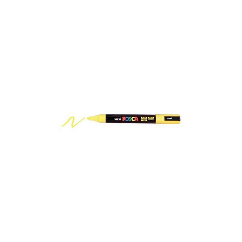 Achetez Marqueur pointe moyenne conique  jaune PC5M J POSCA UNIBALL pas cher sur Ma Rentrée Scolair..