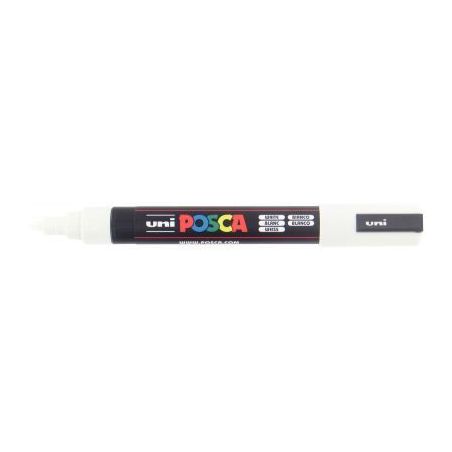 Achetez Marqueur pointe moyenne conique blanc PC5M BL POSCA UNIBALL pas cher sur Ma Rentrée Scolair..