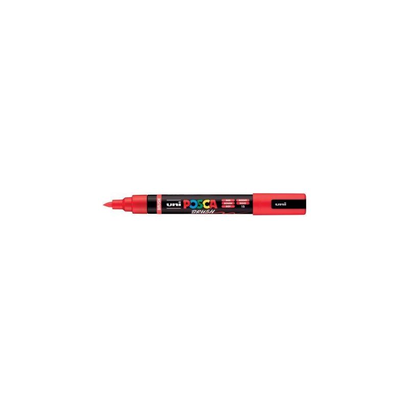 Achetez Marqueur Posca pointe moyenne Brush rouge PC5BR R POSCA UNIBALL pas cher sur Ma Rentrée Sco..