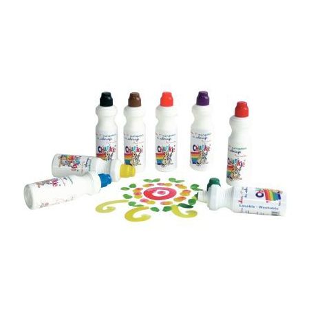 Achetez Boîte de 8 marqueurs 75 ml Chunkie vert, rouge, bleu, jaune, violet, orange, brun et noir ..