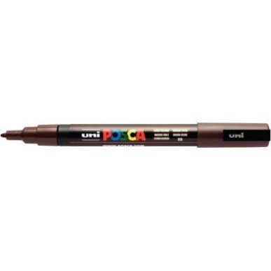 Achetez Marqueur pointe fine conique marron foncé PC3M MF POSCA UNIBALL pas cher sur Ma Rentrée Sc..
