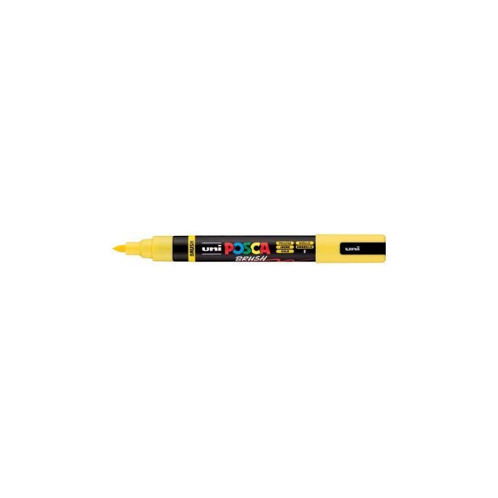 Marqueur Posca pointe moyenne Brush jaune PC5BR J POSCA UNIBALL