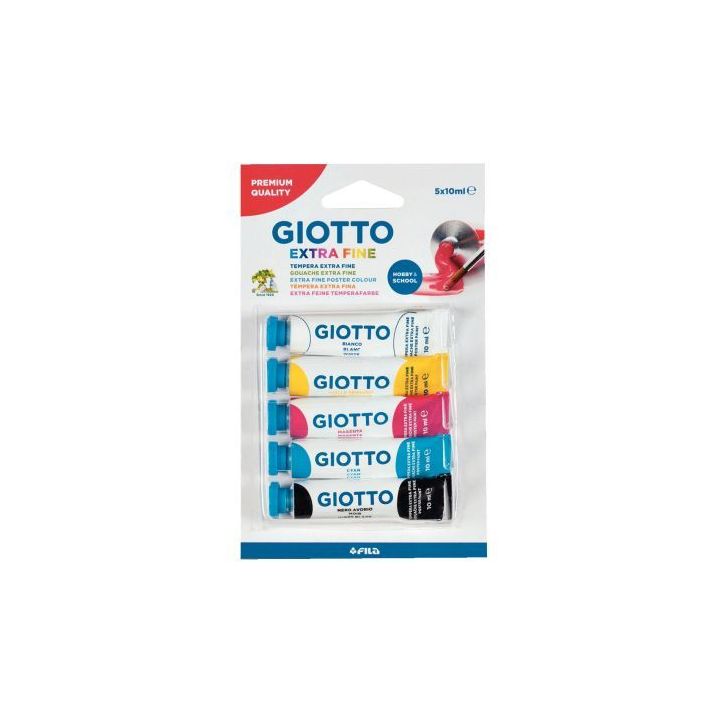Blister de 5 tubes de gouache GIOTTO extra fine 10ml F65440000 GIOTTO