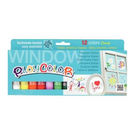 Achetez Boite de 12 sticks de gouache à vitres PLAYCOLOR, couleurs assorties 400641 PLAYCOLOR pas c..