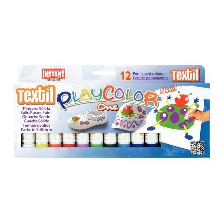 Achetez Boite de 12 sticks de gouache textile couleurs assorties 400631 PLAYCOLOR pas cher sur Ma Re..