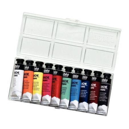 Achetez Boîte 10 tubes 10ml de gouache en pâte couleurs assorties 678000 PEBEO pas cher sur Ma Ren..