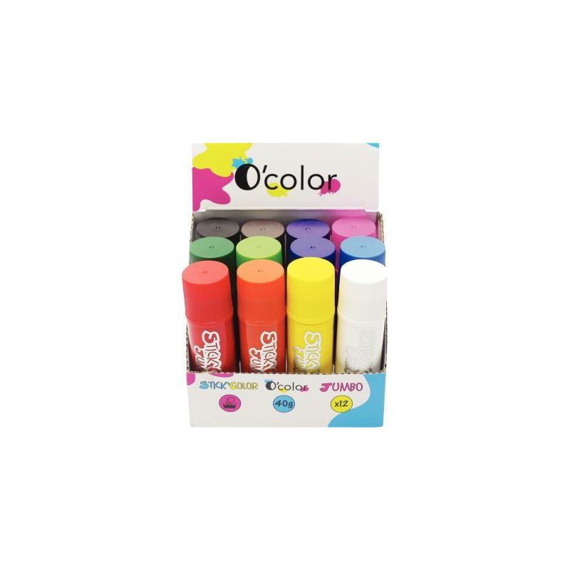Achetez Boite de 12 x 40grammes sticks jumbo couleurs vives 2061 pas cher sur Ma Rentrée Scolaire