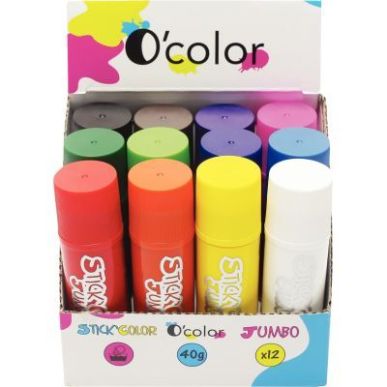 Achetez Boite de 12 x 40grammes sticks jumbo couleurs vives 2061 pas cher sur Ma Rentrée Scolaire