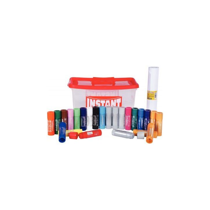 Kit de 24 sticks PLAYCOLOR 40g assortis + 1 rouleau de papier adhésif 400700 PLAYCOLOR