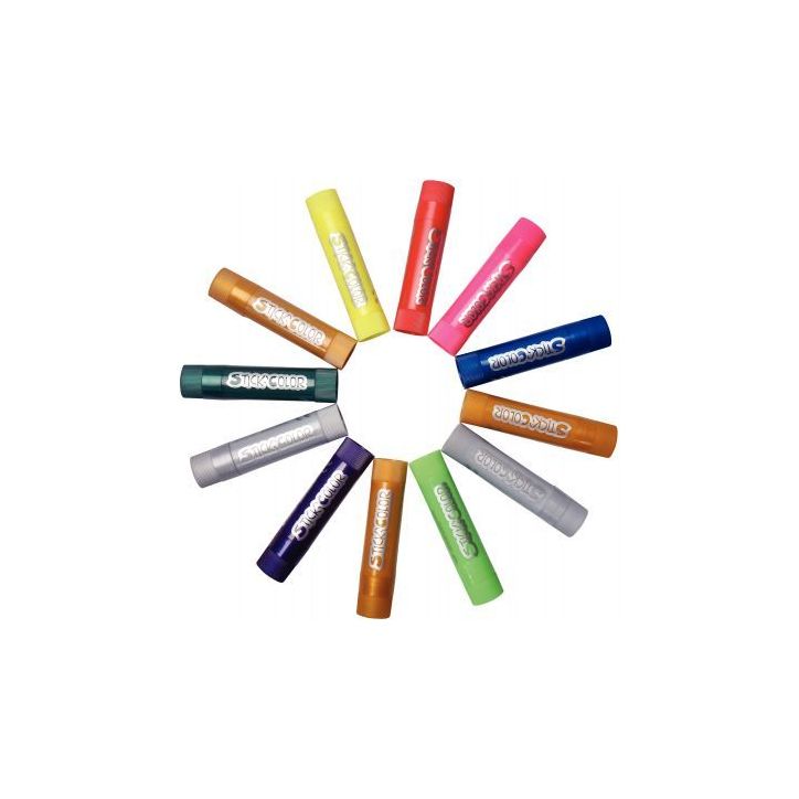 Boite de 12 sticks de gouache, fluo et métal 28237