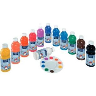 Achetez Carton de 12 flacons 500 ml de gouache liquide ultra lavable 188436 COLOR AND  LEFRANC & BOU..