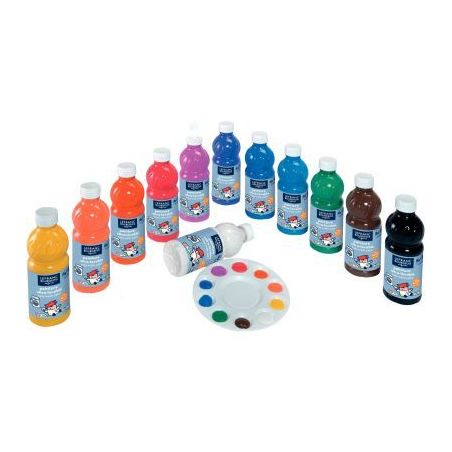 Achetez Carton de 12 flacons 500 ml de gouache liquide ultra lavable 188436 COLOR AND  LEFRANC & BOU..