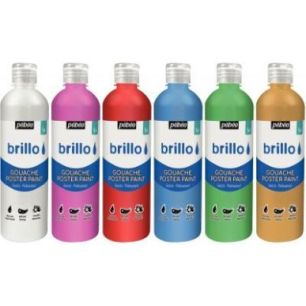 Achetez Carton de 6 flacons 500 ml de gouache brillante BRILLO nacrée 384591 BRILLO PEBEO pas cher ..