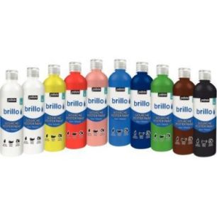 Achetez Assortiment de 10 flacons de 500 ml de gouache brillante BRILLO (9 + 1 flacon offert) 384599..