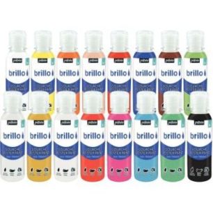 Achetez Carton de 16 flacons de 150 ml de gouache brillante BRILLO couleurs assorties 386292 BRILLO ..