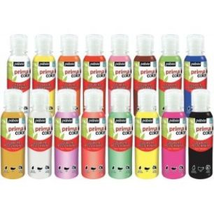 Achetez Carton de 16 flacons 150ml de gouache PRIMACOLOR, couleurs assorties 075593 PRIMA COLO PEBEO..