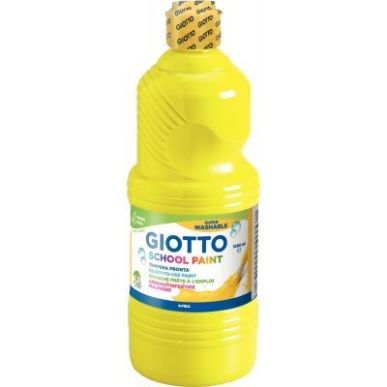 Achetez Flacon de 1 Litre de gouache liquide lavable GIOTTO jaune primaire F535502 GIOTTO pas cher s..