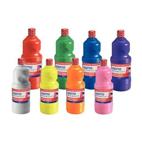 Achetez Carton de 8 flacons 1L de gouache liquide GIOTTO dont 1 litre offert, couleurs assorties 2 F..