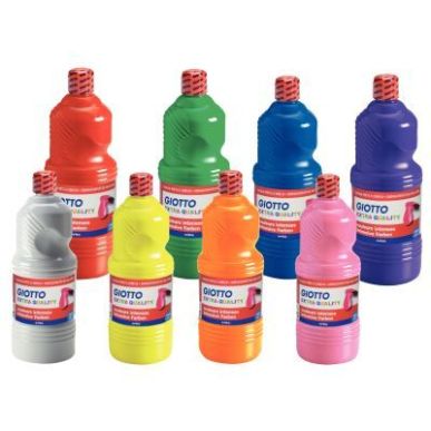 Achetez Carton de 8 flacons 1L de gouache liquide GIOTTO dont 1 litre offert, couleurs assorties 2 F..