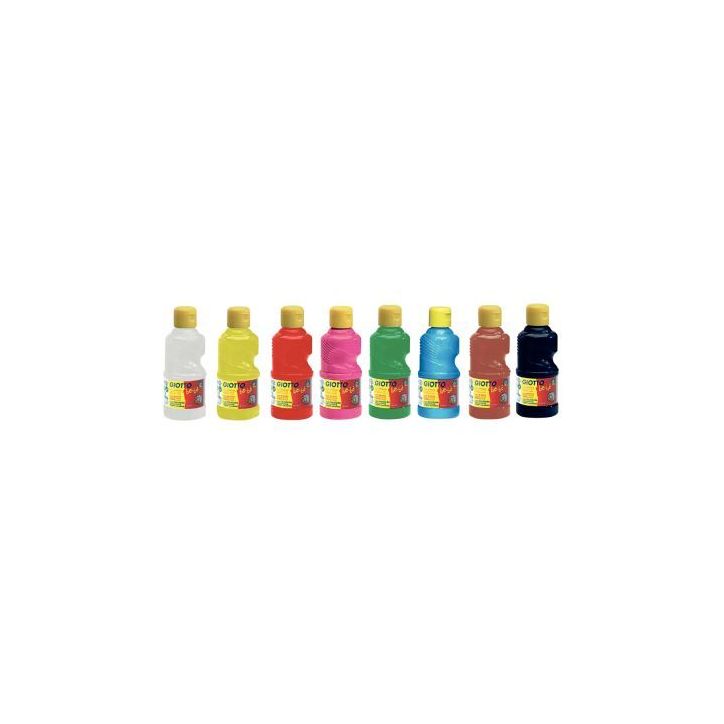 Carton de 8 flacons 250ml de gouache GIOTTO be-bè, coloris assortis F532000 GIOTTO BEB GIOTTO