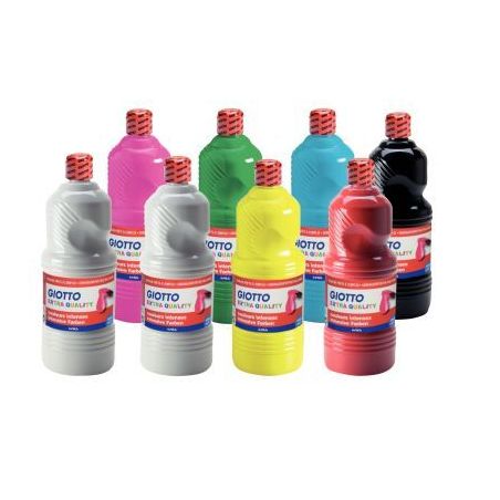 Achetez Carton de 8 flacons 1L de gouache liquide GIOTTO dont 1 litre offert, couleurs assorties 1 F..