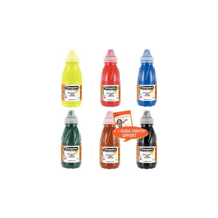 Lot de 6 flacons 250ml d'encre de Chine EDC250X6A CLEOPATRE