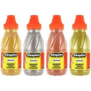Achetez Lot de 4 flacons 250ml de gouache Néfertari métallique PGN250X4M CLEOPATRE pas cher sur Ma..