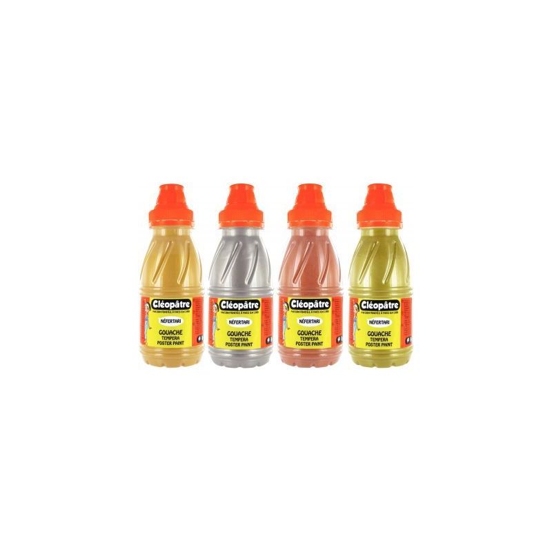 Achetez Lot de 4 flacons 250ml de gouache Néfertari métallique PGN250X4M CLEOPATRE pas cher sur Ma..