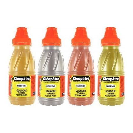 Achetez Lot de 4 flacons 250ml de gouache Néfertari métallique PGN250X4M CLEOPATRE pas cher sur Ma..