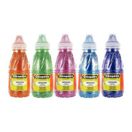 Achetez Lot de 5 flacons 250ml de peinture pailletée, assortiment 1 PP250X5A CLEOPATRE pas cher sur..