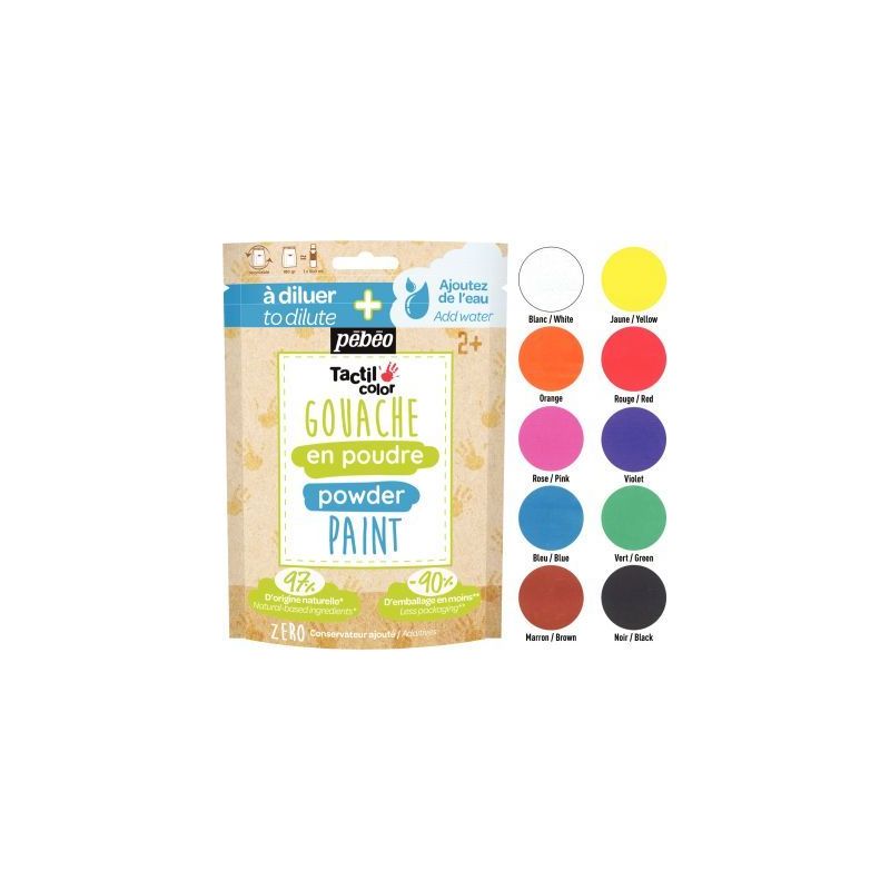 Achetez Lot de 10 sachets 180g de gouache en poudre 2 en 1 Tactilcolor 633340 TACTIL COL PEBEO pas c.. Achetez Lot de 10 sachets 180g de gouache en poudre 2 en 1 Tactilcolor 633340 TACTIL COL PEBEO pas c..