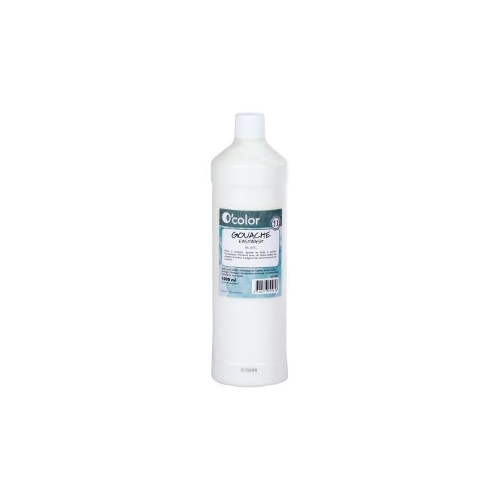 Flacon 1 litre de gouache liquide économique O'COLOR blanc 07873 O'COLOR