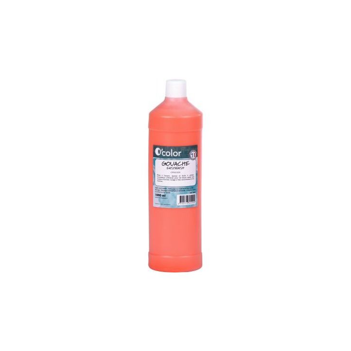 Flacon 1 litre de gouache liquide économique O'COLOR orange 07878 O'COLOR