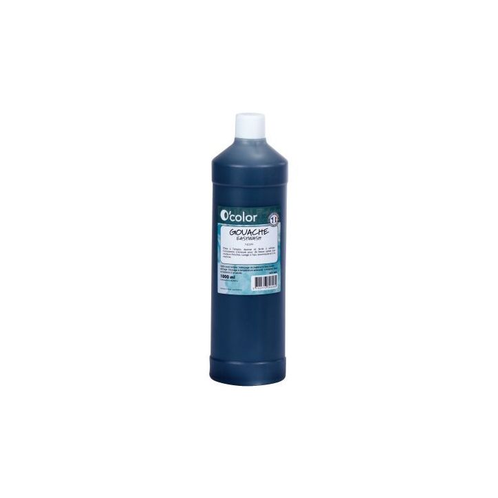 Flacon 1 litre de gouache liquide économique O'COLOR noir 07874 O'COLOR