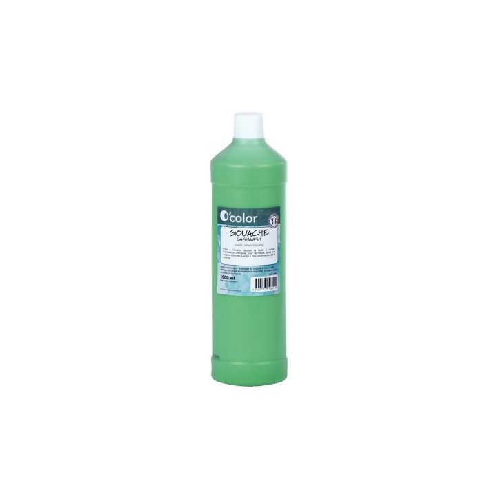 Flacon 1 litre de gouache liquide économique O'COLOR vert clair 07880 O'COLOR