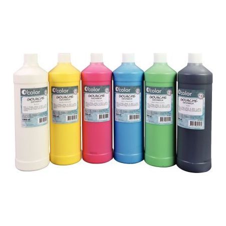 Achetez Carton 6 flacons de gouaches liquides économiques, couleurs assorties 07885 O'COLOR pas che..