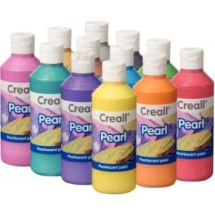 Carton de 12 flacons de 250 ml de gouache nacrée Creall Pearl couleurs assorties 23470 CREALL Carton de 12 flacons de 250 ml de gouache nacrée Creall Pearl couleurs assorties 23470 CREALL