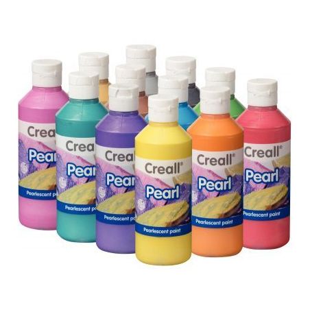 Achetez Carton de 12 flacons de 250 ml de gouache nacrée Creall Pearl couleurs assorties 23470 CREA..