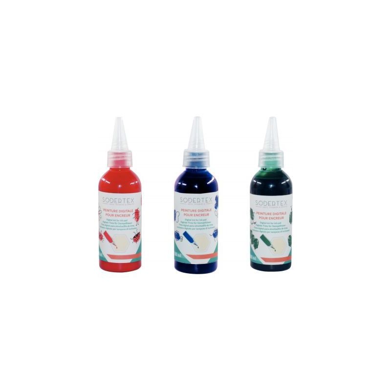 Achetez Lot de 3 recharges de peinture rouge vert violet pour encreur L721031 pas cher sur Ma Rentrî.