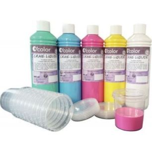 Achetez Lot de 5 flacons 500ml de peinture craie liquide 1999 O'COLOR pas cher sur Ma Rentrée Scola..