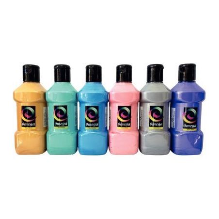 Achetez Lot de 6 flacons de 250ml de peinture vinylique plastifiante, couleurs nacrées assorties SP..