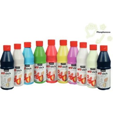 Achetez Carton de 10 flacons 500ml de peinture repositionnable ARTI'STICK + 20 flacons applicateurs ..
