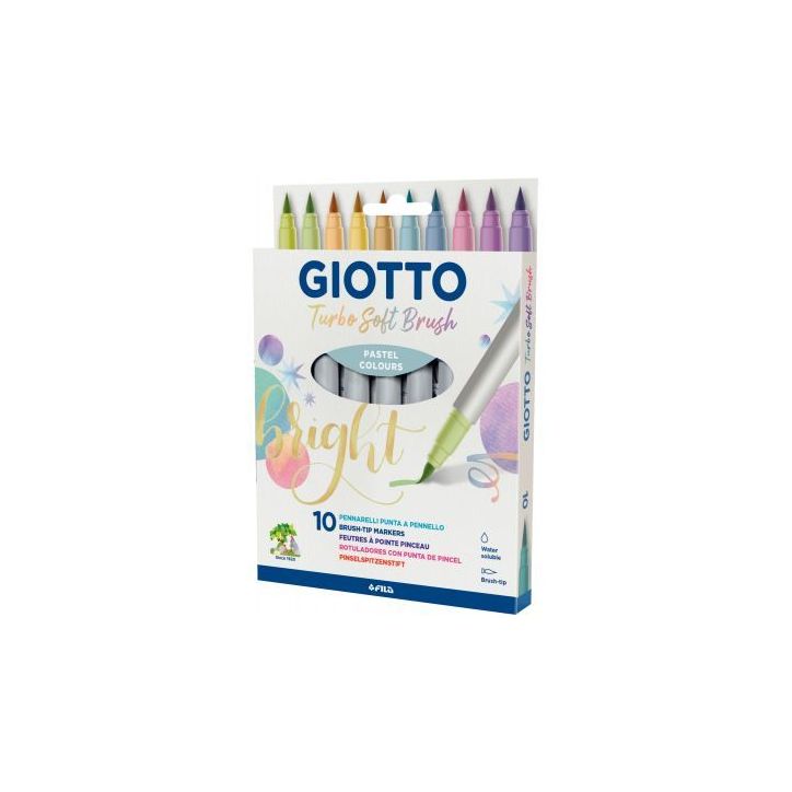 Etui de 10 feutres Soft Brush pastel F426900 GIOTTO