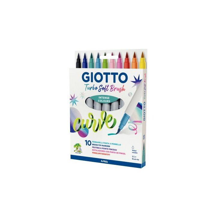 Etui de 10 feutres Soft Brush assortis F426800 GIOTTO