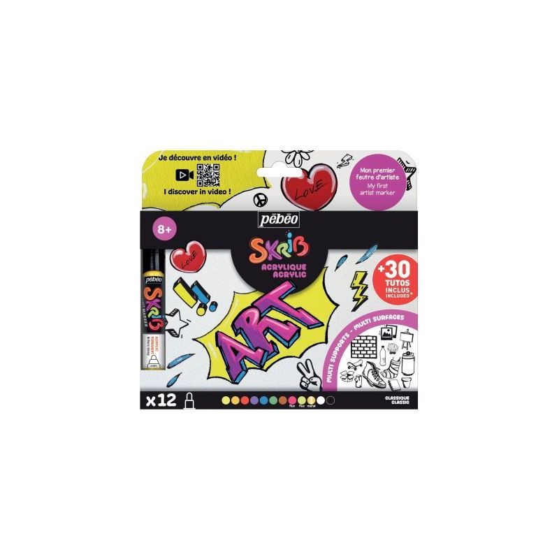 Achetez Set de 12 marqueurs acrylique 371110 PEBEO pas cher sur Ma Rentrée Scolaire Achetez Set de 12 marqueurs acrylique 371110 PEBEO pas cher sur Ma Rentrée Scolaire