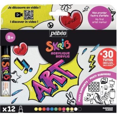 Achetez Set de 12 marqueurs acrylique 371110 PEBEO pas cher sur Ma Rentrée Scolaire