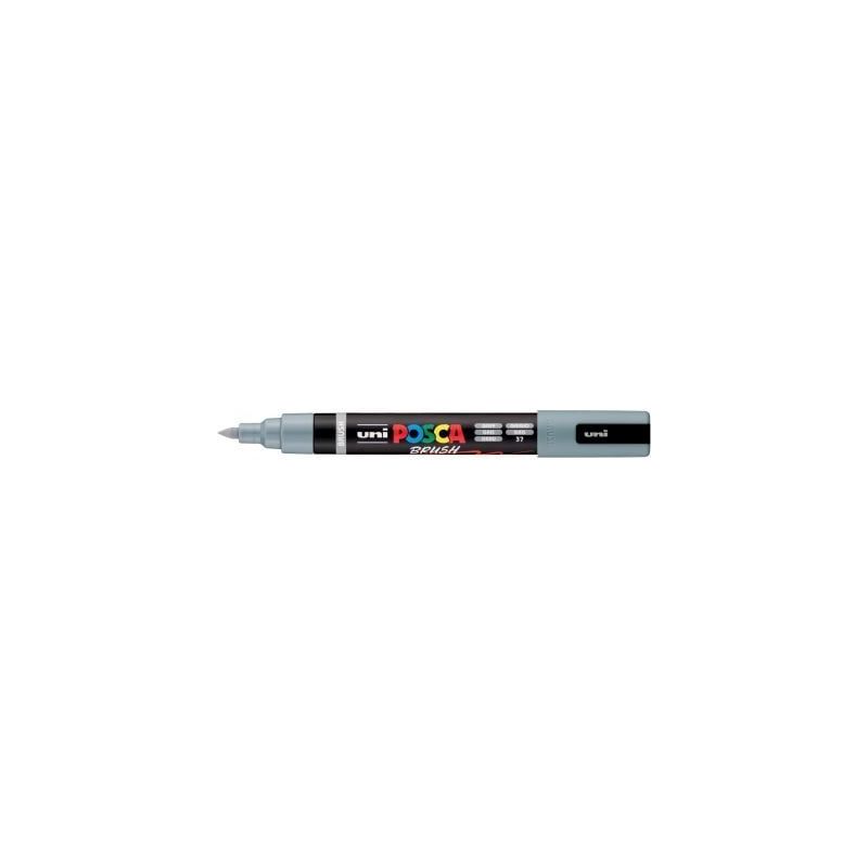 Achetez Marqueur Posca pointe moyenne Brush gris PC5BR G POSCA UNIBALL pas cher sur Ma Rentrée Scol..